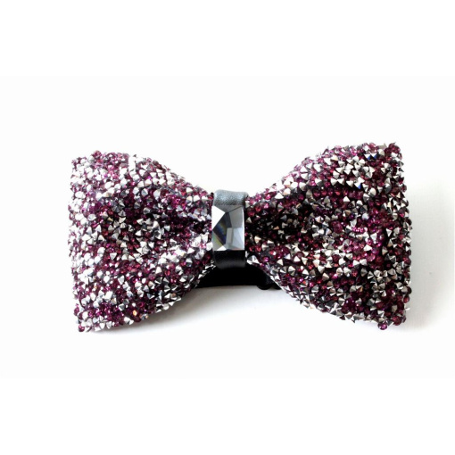 purple sparkly bow tie