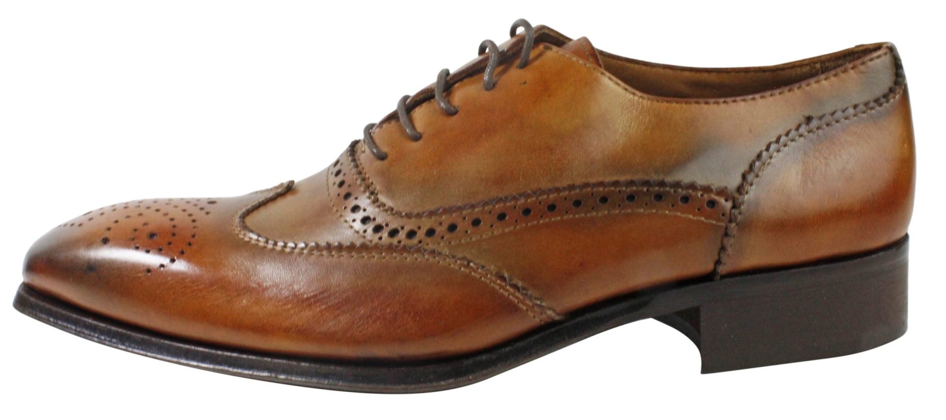 Baki Cognac Oxford Italian Leather Shoes for Men