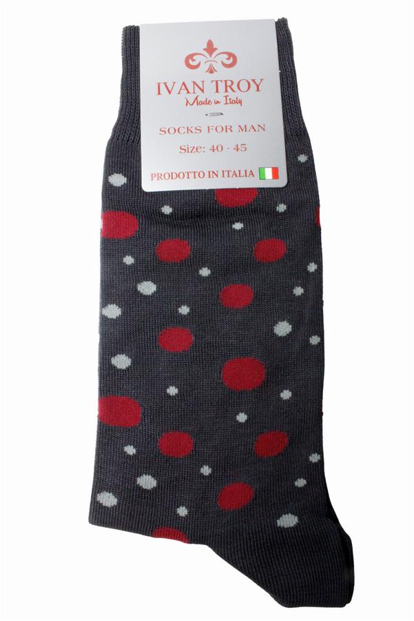 Grey Red Dote Socks Grey Red Dote Socks