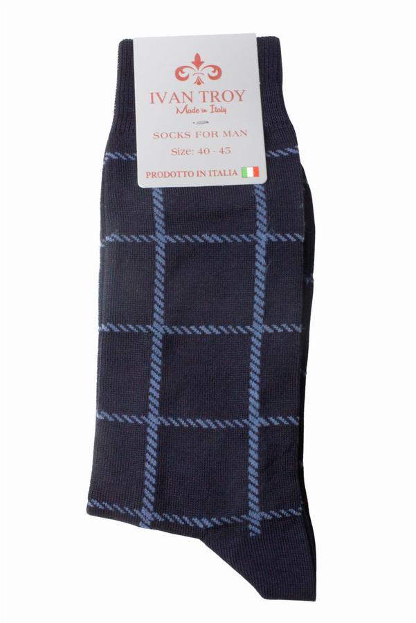 Light Blue Square Socks