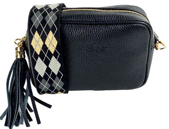 Black Leather Shoulder Bag