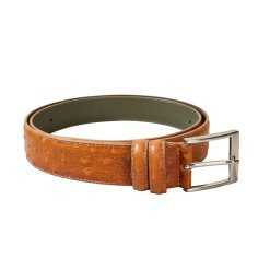Men Accessories IvanTroy PrintOstrichItalianBelt003 2