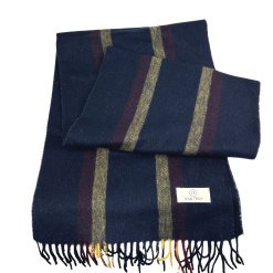 Ivan Troy Navy 100% Wool Men Scarf